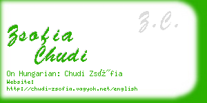 zsofia chudi business card